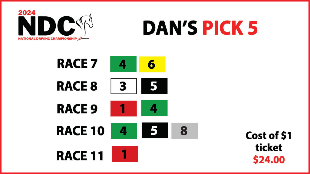 Dan Fisher's pick 5 ticket